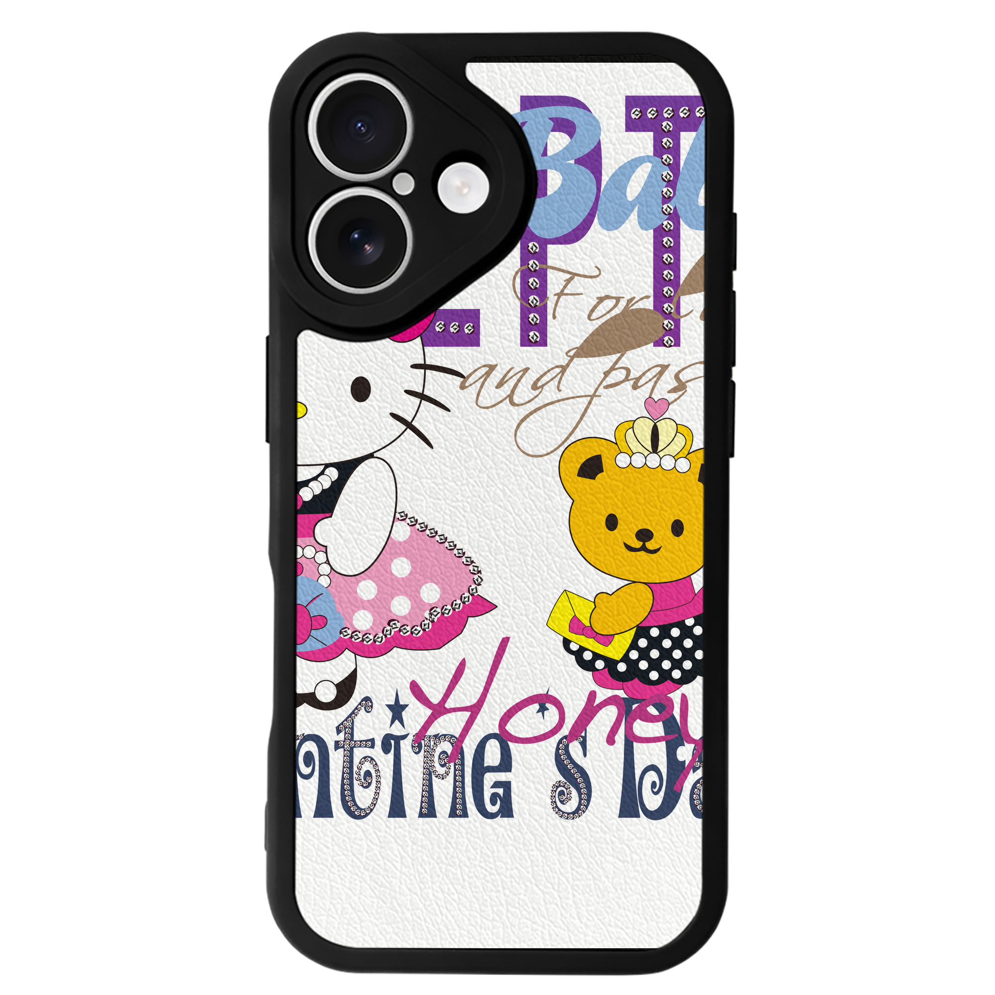 （画像用） Hello Kitty ハローキティ 【iPhone 16シリーズ対応】シリコンスマホケース（レザー調） 材質：シリコン